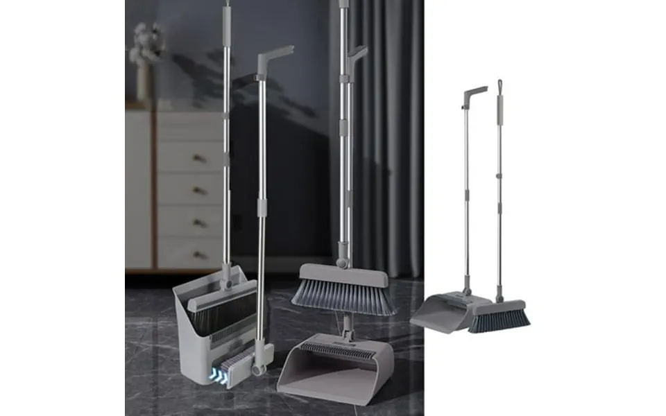 Clearance Brooms With Dustpan Combo Set Brooms And Dustpan Set For Home Long Handle Brooms With Dustpan Stand Up Brooms
