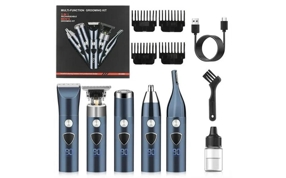 Clearance Electric Shavers For Men 5 In 1 Double Shaver For Men Electric Shavers With 3-speed 4 Replacement Heads Wet Dr