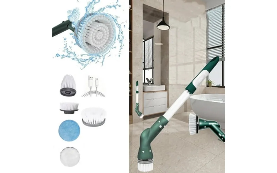 Clearance Fanshiluo Electric Spin Scrubbers Cordless Cleaning Scrubbers With 5 Replaceable Brush Heads And Adjust Extens