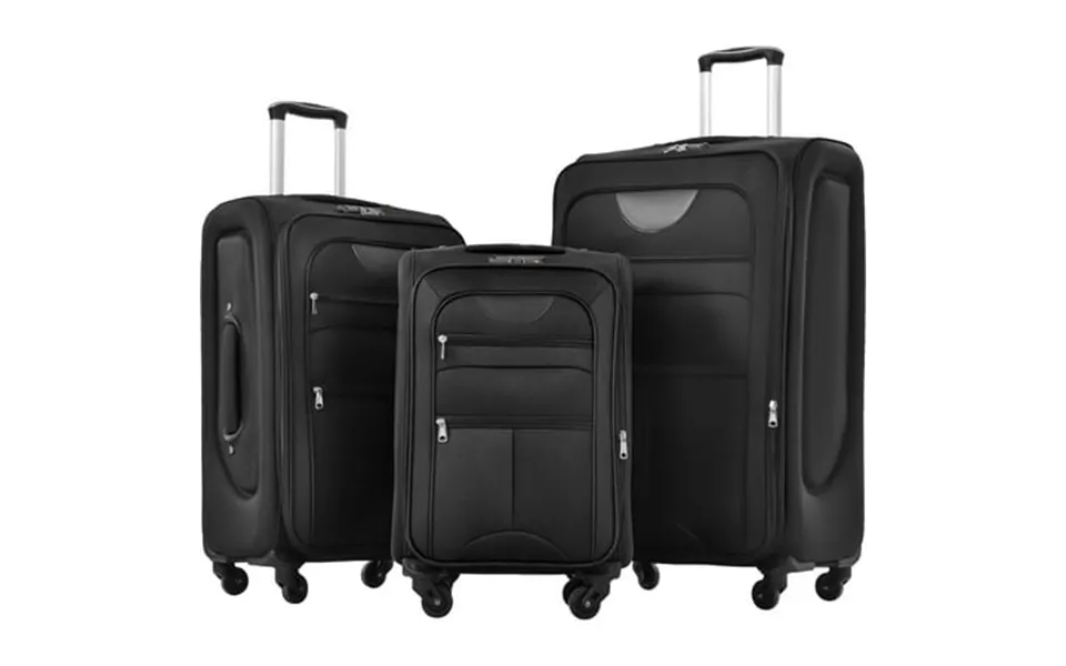 Clearance Softside Luggage Expandable 3 Piece Set Suitcase Upright Spinner Softshell Lightweight Luggage Travel Set