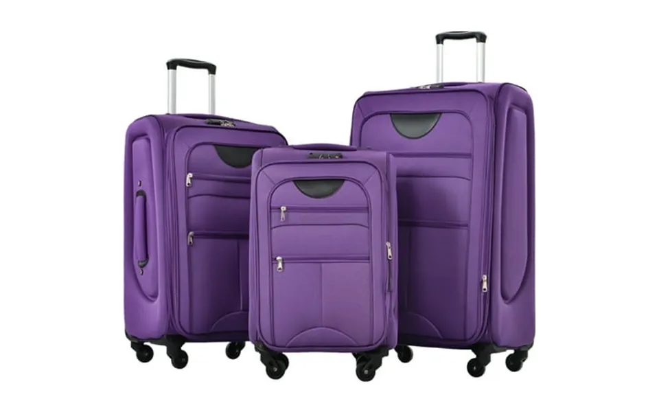 Clearance Softside Luggage Expandable 3 Piece Set Suitcase Upright Spinner Softshell Lightweight Luggage Travel Set