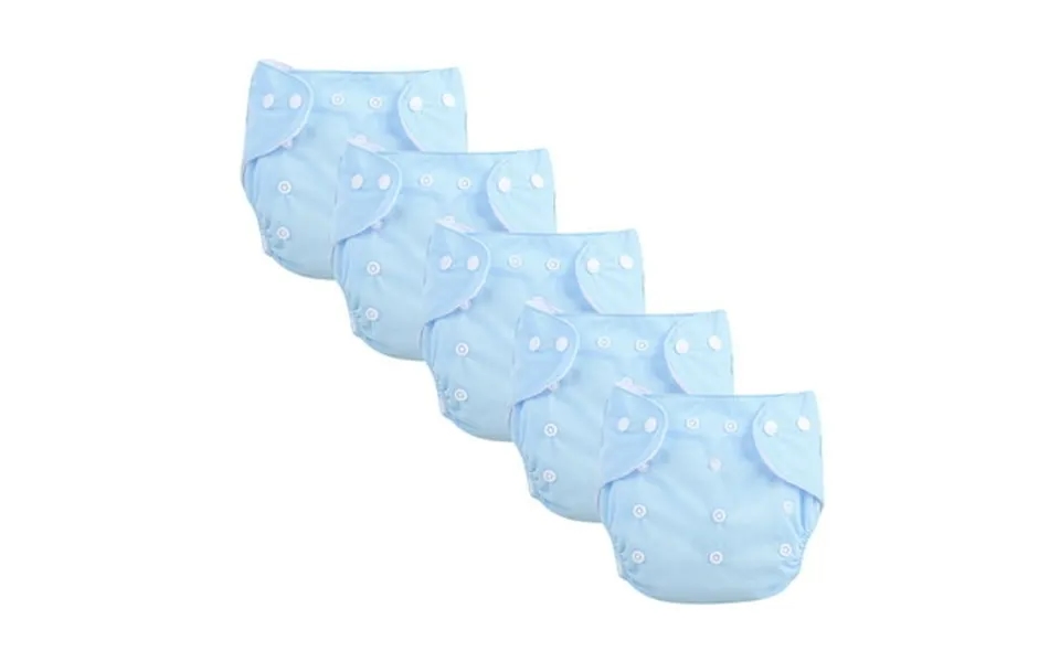 Clearance Under 5 Baby Waterproof And Leak-proof Adjustable Cloth Washable Diaper Mesh 5pcs Blue Loetky Reusable Baby Na
