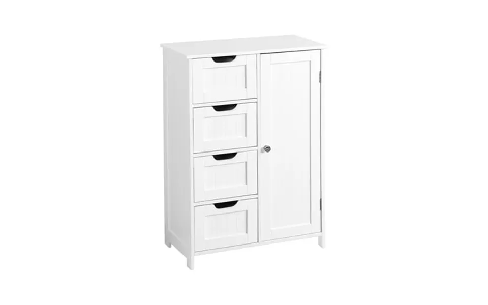 Clearance White Bathroom Storage Cabinet Floor Cabinet With Adjustable Shelf And Drawers