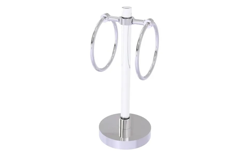 Clearview Collection Vanity Top Guest Towel Ring With Groovy Accents In Polished Chrome