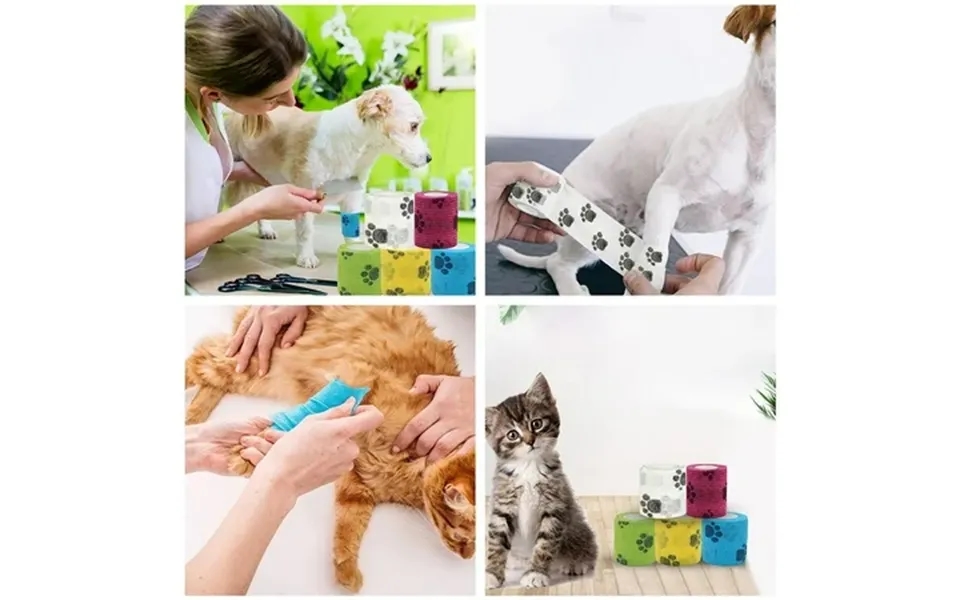 Clerance Pawcasa Cqjjtkx Pet Wrap Vet Wrap For Dogs Dog Paw Bandages For Wounds Self Adhesive Bandage Wrap For Wound Car