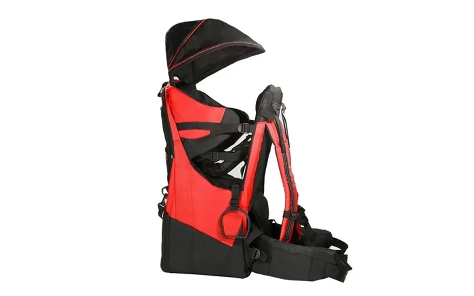 Clevrplus Deluxe Red Baby Backpack Hiking Carrier With Stand And Sun Shade