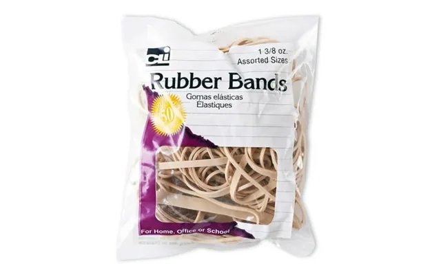 Cln Charles Leonard Rubber Bands Natural Color 1-3 8 Oz. 12 Packs Chl56381 product image