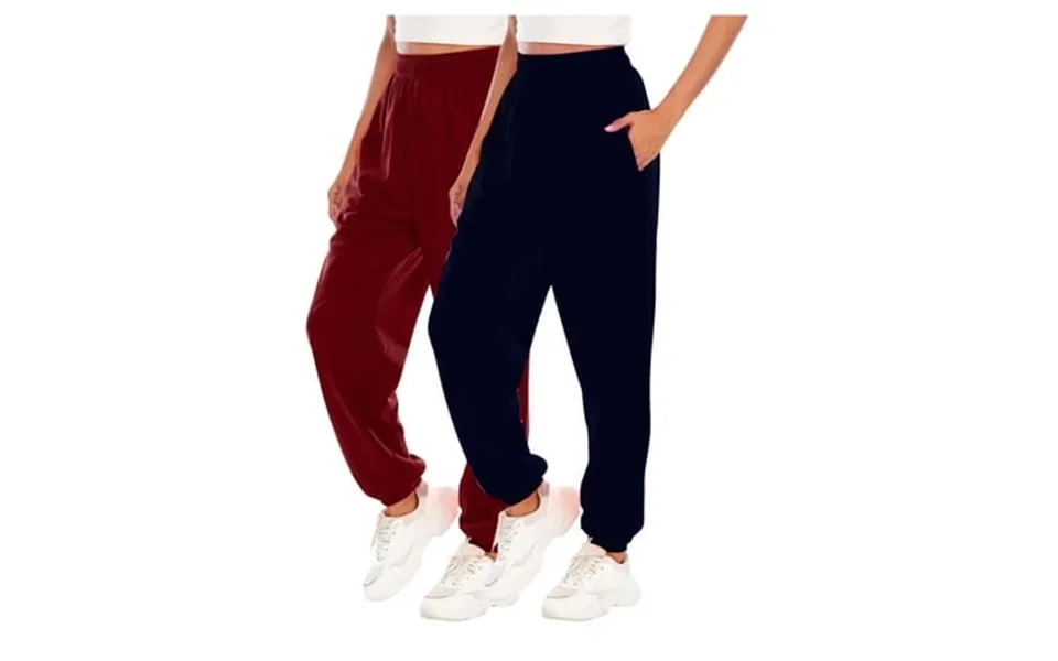Cloise Women S Sweatpants Joggers 2 Pack Baggy Jogger Sweatpants Loose Petite Tall Elastic Bottom Pants Navy Running Ela