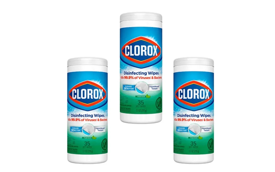 Clorox Disinfecting Wipes Fresh Scent 35 X 3 Wet Wipes 3 Pack Bottles
