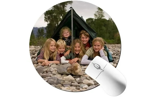 Cloth Cover Round Photo Mousepad - Black product image