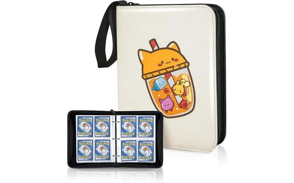 Clovercat 4-pocket Pkemon Trading Card Binders 400 Double-sided Pockets For Yugioh Mtg Tcg White - Perfect For Back To S