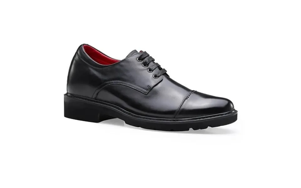 Cmr Chamaripa Formal Height Increasing Shoes For Men Black Leather Invisible Elevator Shoes Lace-up High Heel Dress Shoe