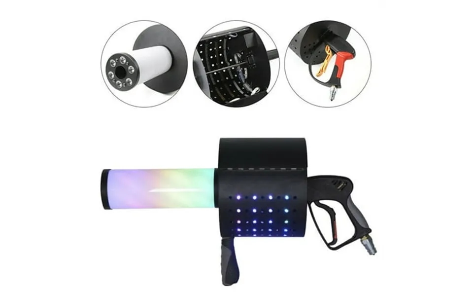 Co2 Jet Confetti Machine Led 7 Colors Co2 Spray Cannon Co2 Gun Kit Party Club Dj