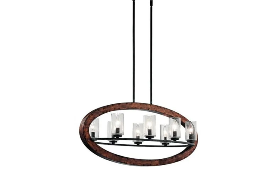 Coastal Farmhouse Eight Light Chandelier-auburn Stained Finish Bailey Street Home 147-bel-1044879