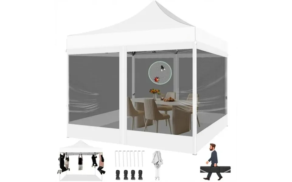 Cobizi 10x10 Heavy Duty Pop Up Canopy With Mosquito Net Instant Outdoor Shelter Large Canopy Tent For Outside Gazebo Wit