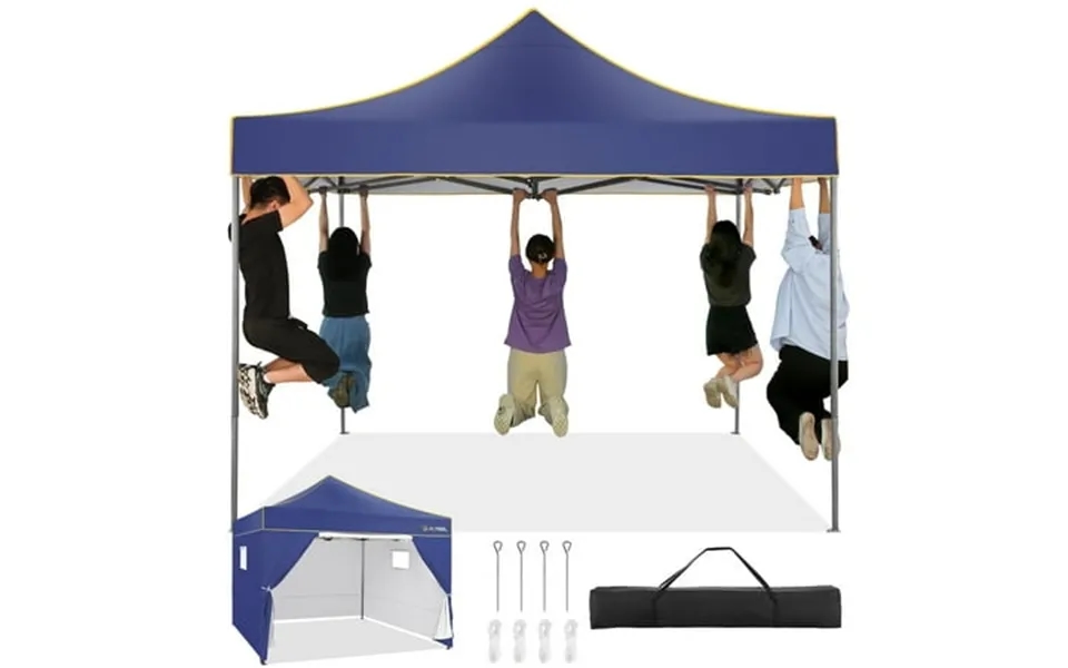 Cobizi 10x10 Pop Up Canopy Tent With Removable Sidewalls Waterproof Windproof Outdoor Heavy Duty Shade Canopy Adjustable