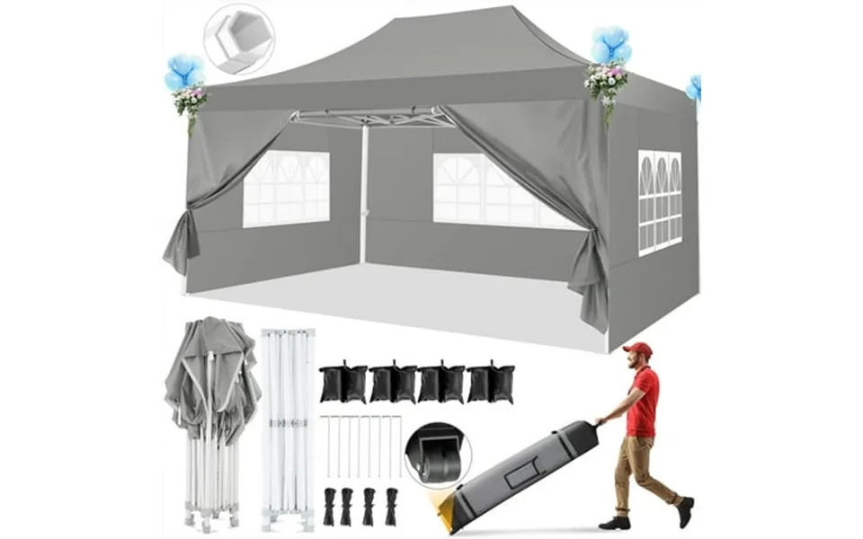 Cobizi 10x15 Pop Up Canopy Tent Heavy Duty With 4 Sidewalls Tents For Parties Outdoor Canopy Event Tent Wedding With Rol