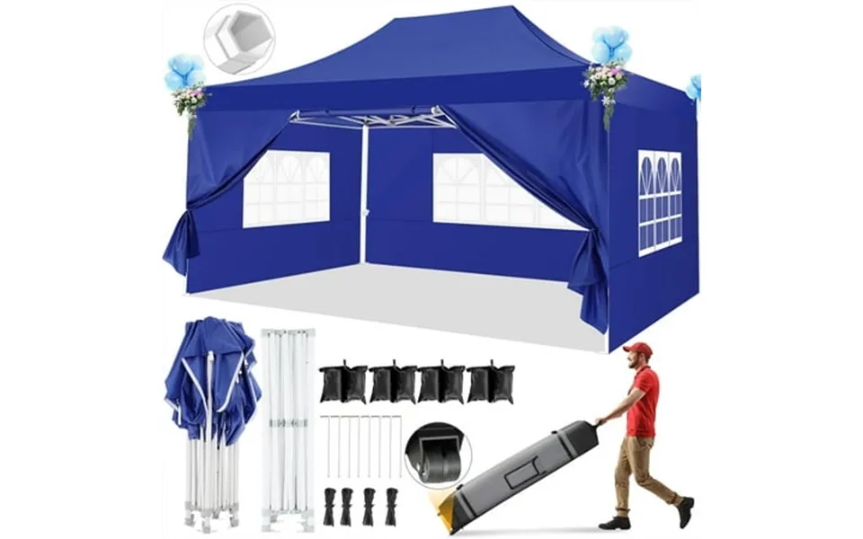 Cobizi 10x15 Pop Up Canopy Tent Heavy Duty With 4 Sidewalls Tents For Parties Outdoor Canopy Event Tent Wedding With Rol