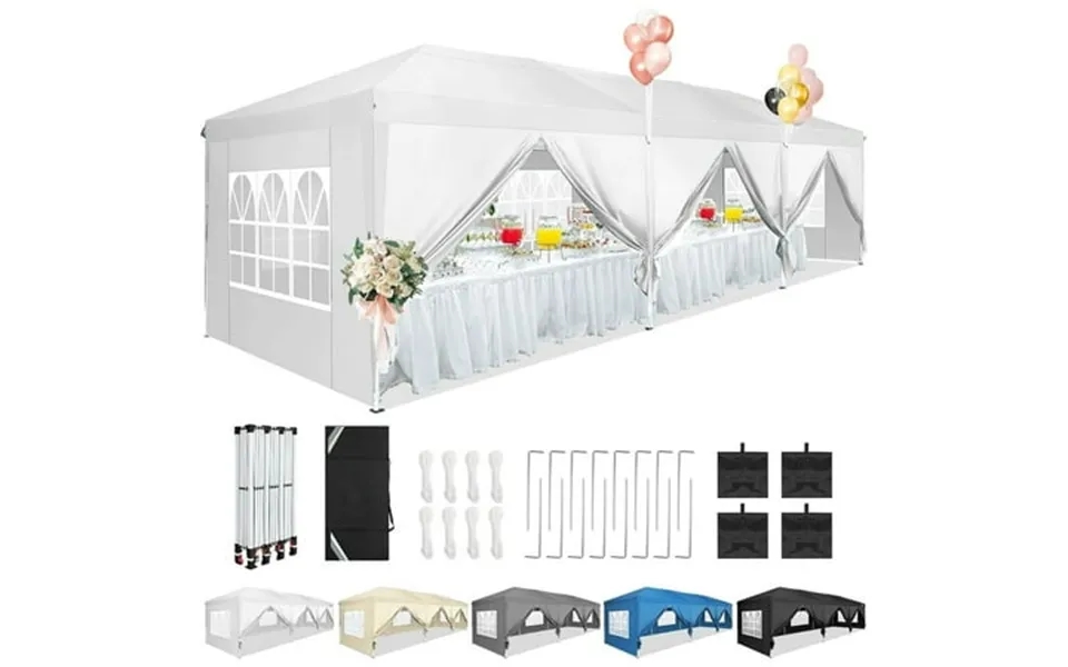 Cobizi 10x30 Pop Up Canopy Party Tent 10x30 Canopy Tent With 8 Sidewalls Waterproof Upf 50 0utdoor Wedding Event Tents F