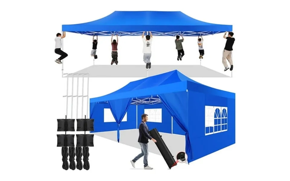 Cobizi 13x26 Extra Large Heavy Duty Canopy Party Tent Pop Up Canopy With Side Walls For Outdoor Events Wedding Picnics L