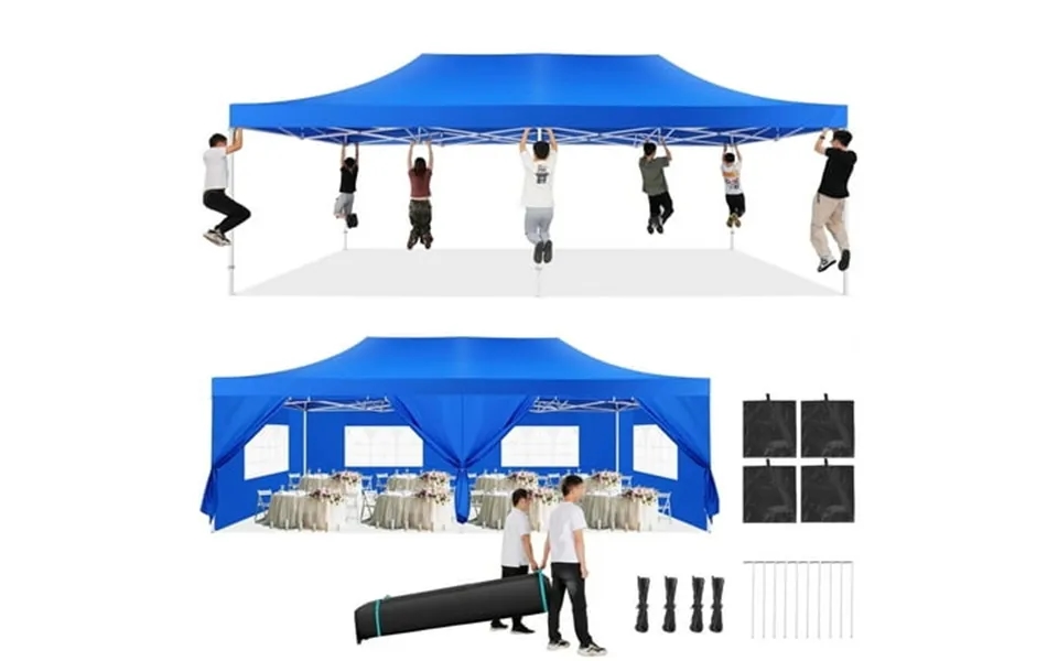 Cobizi 13x26 Heavy Duty Commercial Canopy Tent Easy Pop Up Party Tent Gazebo Outdoor Portable Party Canopy Extra-large S