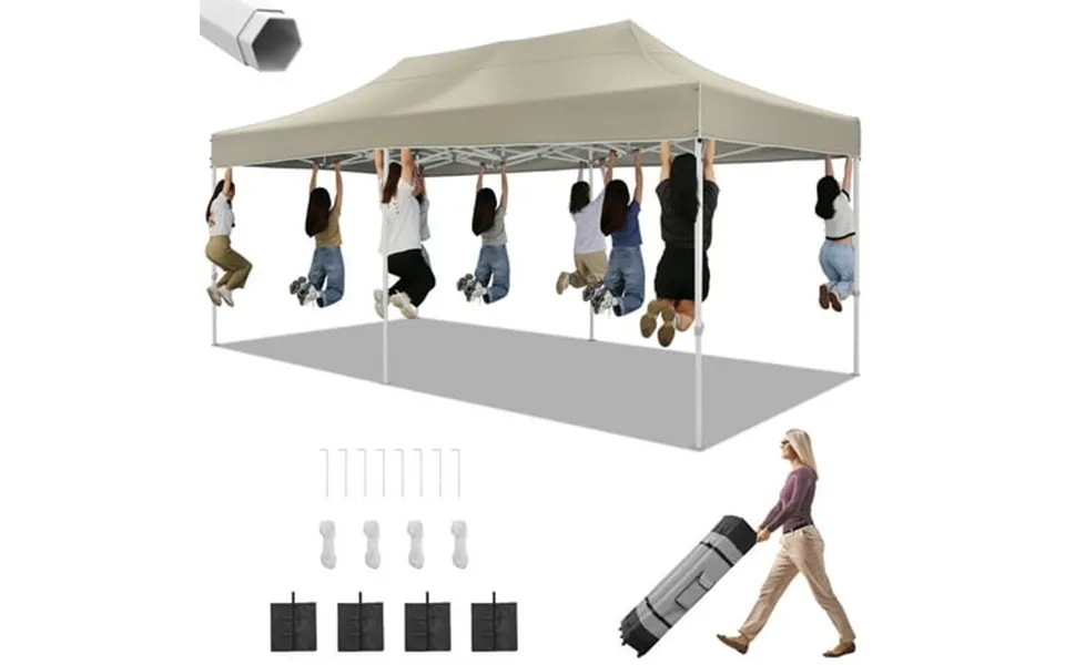 Cobizi Canopy Tent 10x20 Pop-up Heavy Duty Canopy Tent Commercial Party Tent For Weddings Beaches Outdoor Events All Sea