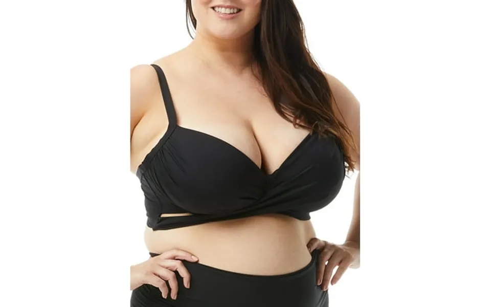 Coco Reef Womens Plus Size Classic Solids Underwire Wrap Bikini Top Style-u95147p Swimsuit