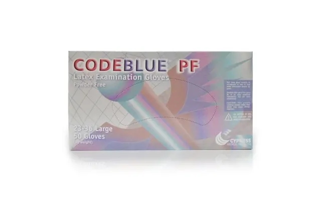 Codeblue Pf Latex Exam Gloves - Extended Cuff Length Fully Textured Medical Glove Powder-free Comfort product image