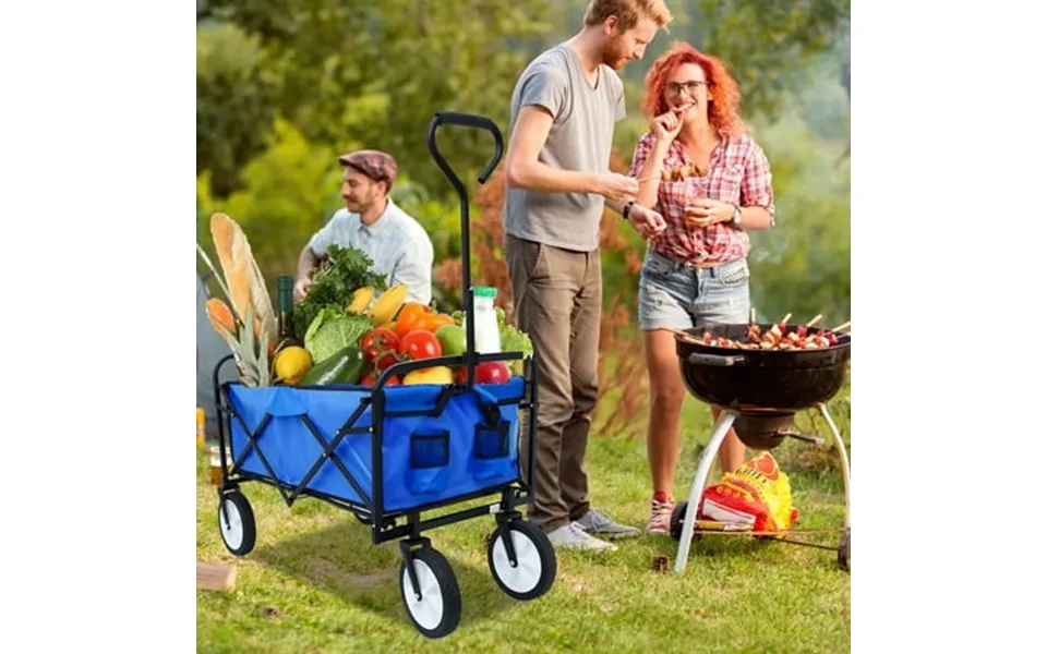 Collapsible Rolling Wagon Utility Cart W Wheels 40.5 X21 X46