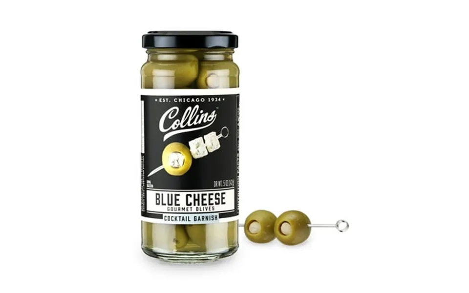 Collins Gourmet Blue Cheese Olives Premium Stuffed-cheese Garnish For Cocktails Martinis Bloody Marys Snack Trays Charcu