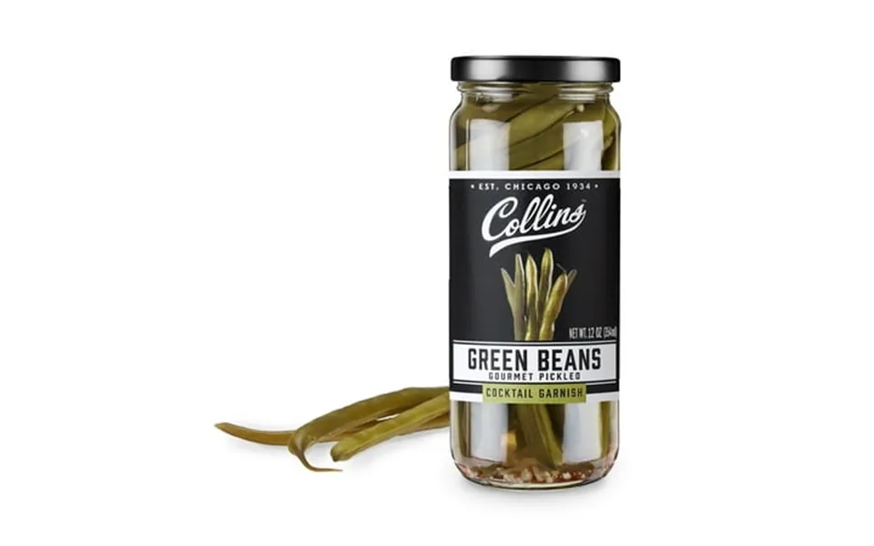 Collins Gourmet Pickled Green Beans Premium Condiment Garnish For Cocktails Bloody Mary Salads 12oz