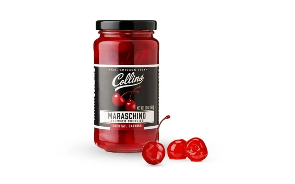 Collins Stemmed Maraschino Cocktail Cherries Royal Anne Cherries Garnish For Cocktails Manhattan Old Fashioned 10oz