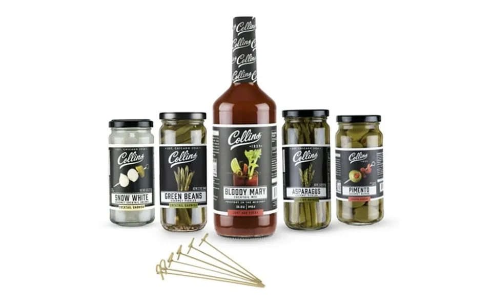 Collins Ultimate Bloody Mary Kit For Cocktail Drinks Home Bar Set Of 7