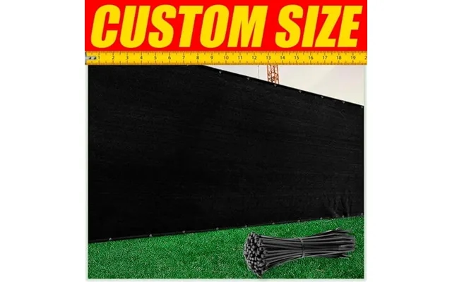 Colourtree 5 X 190 Black Fence Privacy Screen Windscreen Cover Shade Fabric Cloth 90% Visibility Blockage With Grommets  product image