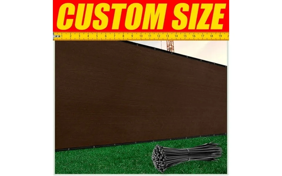 Colourtree 5 X 25 Brown Fence Privacy Screen Windscreen Cover Shade Fabric Cloth 90% Visibility Blockage With Grommets H