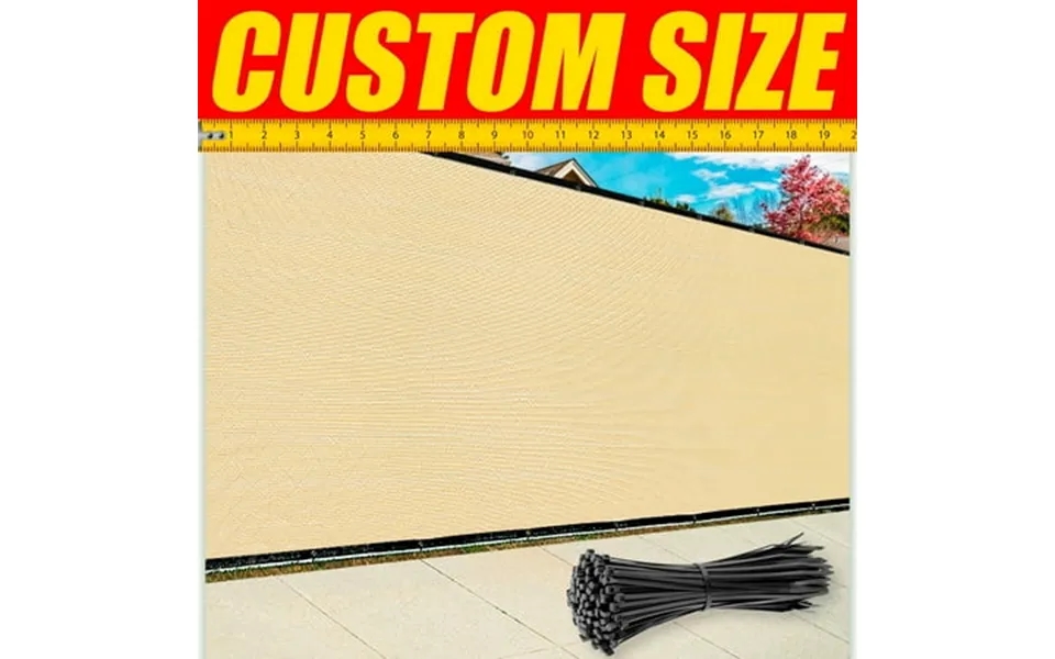 Colourtree 6 X 25 Beige Fence Privacy Screen Windscreen Shade Fabric Cloth Hdpe 90% Visibility Blockage With Grommets He