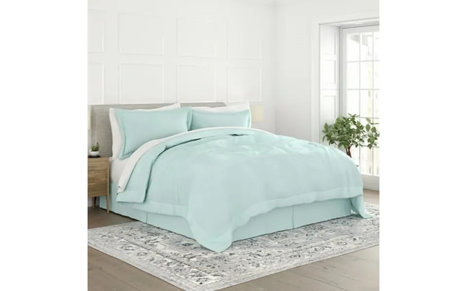 Comfort Canopy - 8 Piece Aqua Bed In A Bag Microfiber Ultra Soft Bedding For Twin Size Beds