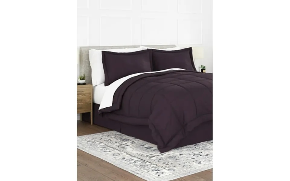 Comfort Canopy - 8 Piece Purple Bed In A Bag Microfiber Ultra Soft Bedding For California King Beds