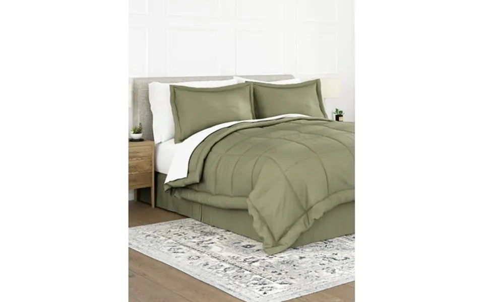 Comfort Canopy - 8 Piece Sage Bed In A Bag Microfiber Ultra Soft Bedding For Full Size Beds