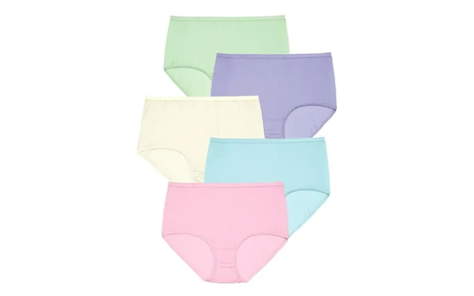 Comfort Choice Plus Size Full Coverage Nylon Brief 5-pack