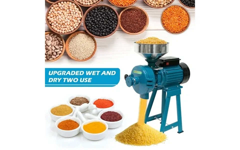 Commercial Grain Mill Electric Grain Grinder 3000w Commercial Corn Grinder Machine For Wheat Grinder With Funnel Upgrade