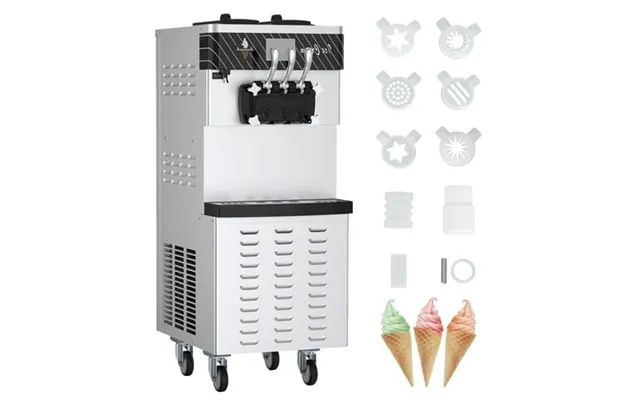 Commercial Soft Serve Ice Cream Machine-2200w Commercial Ice Cream Maker Fast Cooling One-click Cleaning For Cafe Restau product image