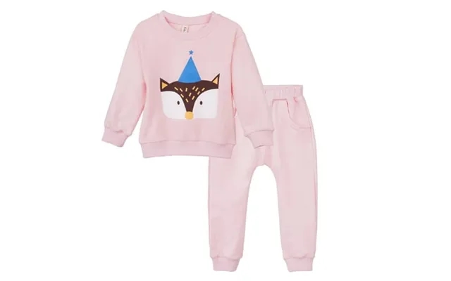 Contikids Toddler Girls Boys Unisex Clothing Racoon Track Sets Sweatshirts Pants 2pcs Set Pink 5-6 Year product image