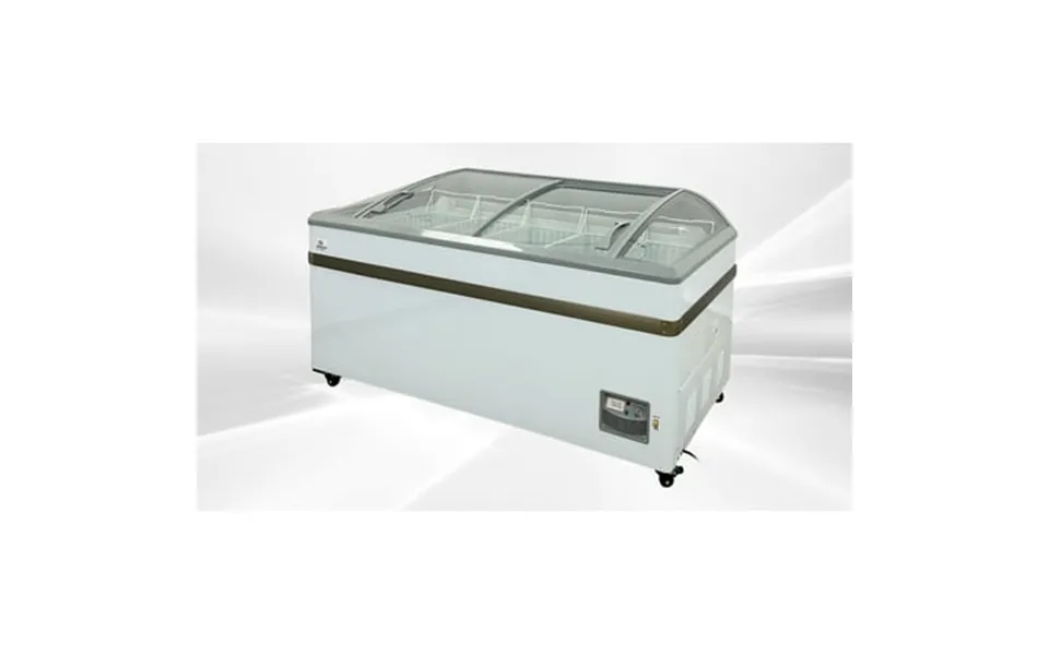 Cooler Depot 65 Chest Freezer For Super Market Glass Sliding Door White Showcase Freezer Curve Display Top W Storage Bas