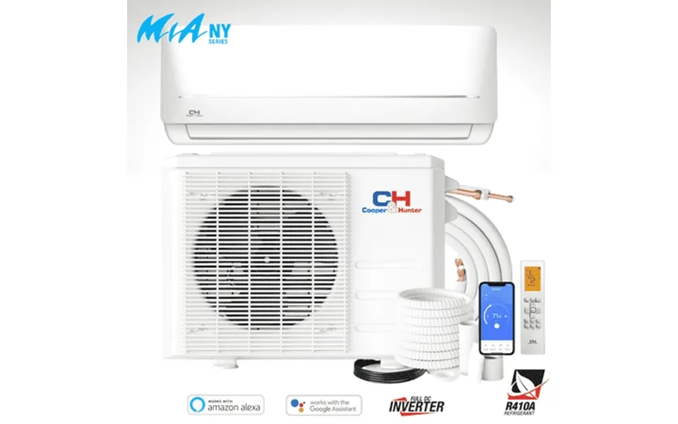 Cooper & Hunter 9000 Btu 115v Wall Mounted Mini Split Heat Pump Air Conditioner With 16ft Kit Cover 400 Sq Ft Wifi