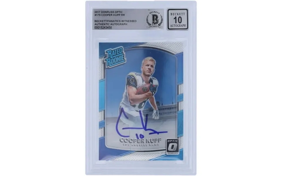 Cooper Kupp Los Angeles Rams Autographed 2017 Panini Donruss Optic Rated Rookie 179 Beckett Fanatics Witnessed Authentic