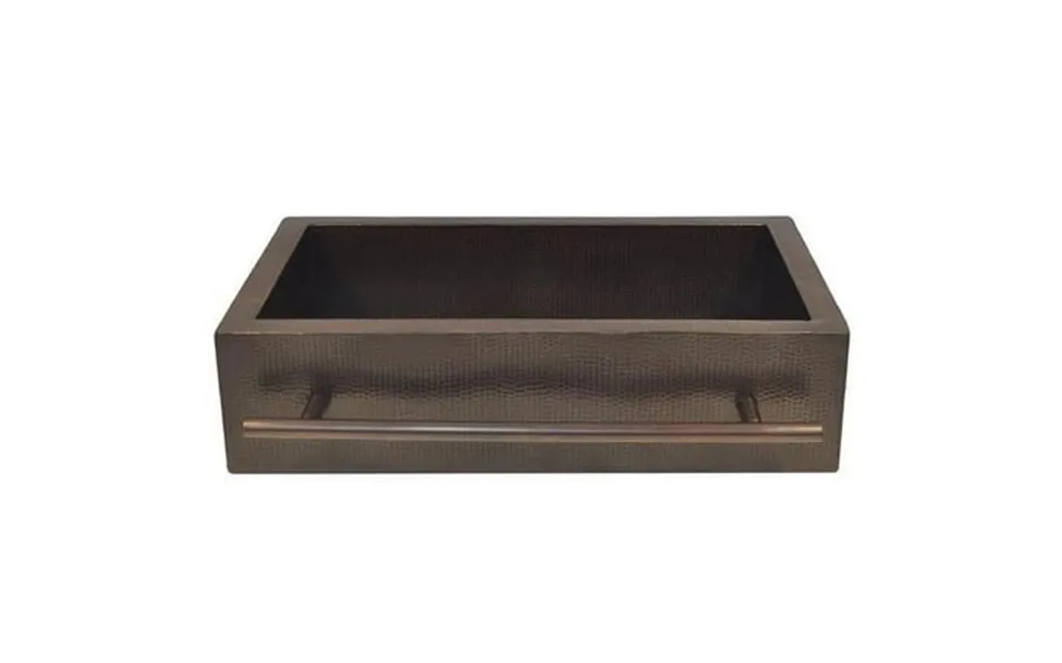 Copper Design Cfs-36229-tw-db Copper Farmhouse Kitchen Sink Dark Brown - Towell Bar Design