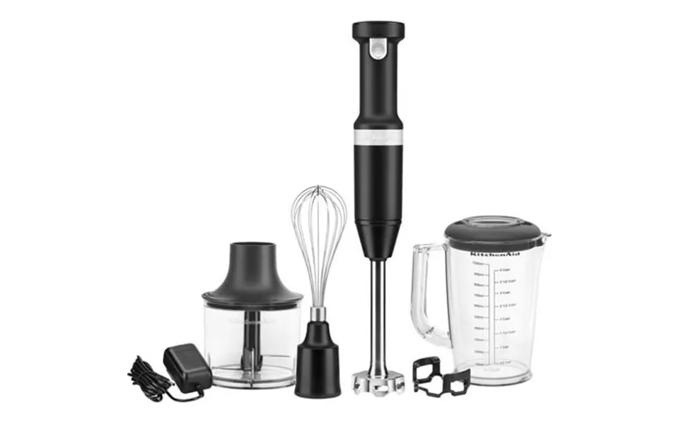 Cordless Variable Speed Hand Blender With Chopper And Whisk Attachment - Khbbv83