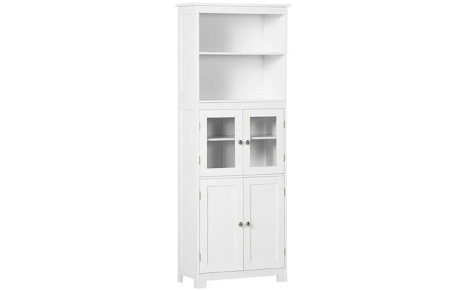 Cosotower 63 Small Buffet With Hutch 4-door Kitchen Pantry Freestanding Storage Cabinet With Adjustable Shelf For Dining