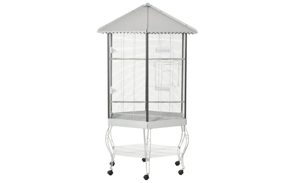 Cosotower 77 Flight Bird Cage Hexagon Covered Canopy Portable Aviary With Storage